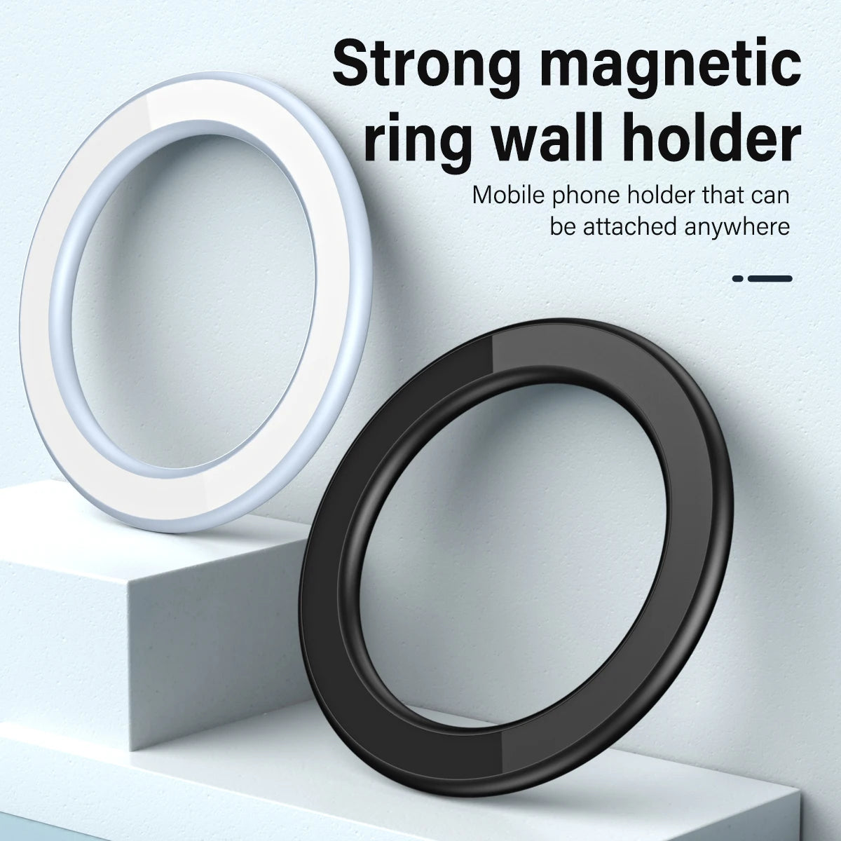 Magnetic Ring Wall Holder for Iphone 15 14 13 Magnet Wall Mobile Phone Holder Magnetic Car Phone Stand Powerful Magnet Car Mount